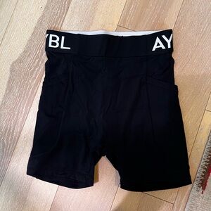 AYBL Black Shorts with Bold Waistband